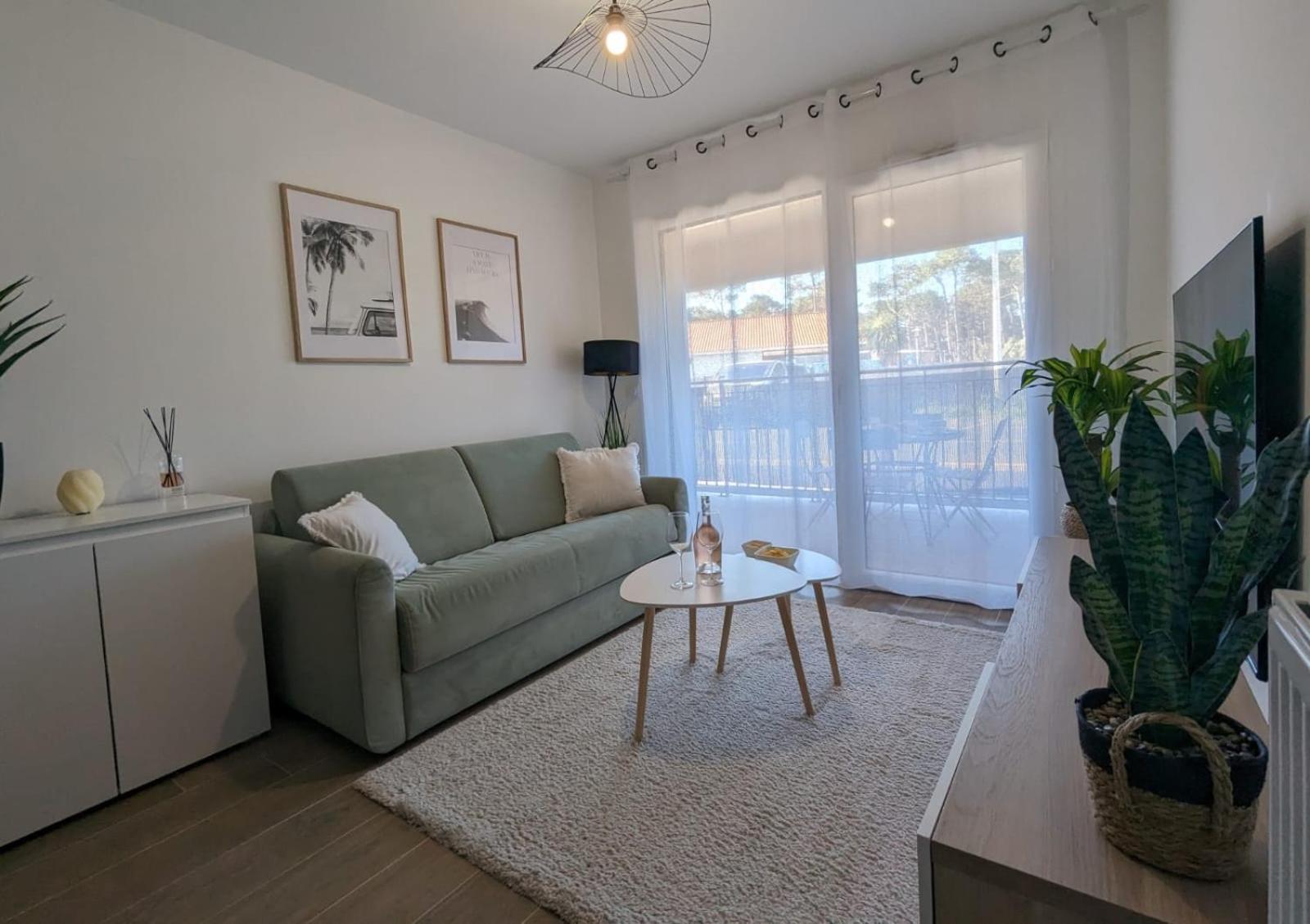 Biscawai Chaleureux Et Cosy Avec Terrasse Apartman Biscarrosse Kültér fotó